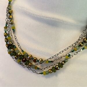 Silpada N1683 Jade Pearl and Sterling Silver Multi-Strand Necklace